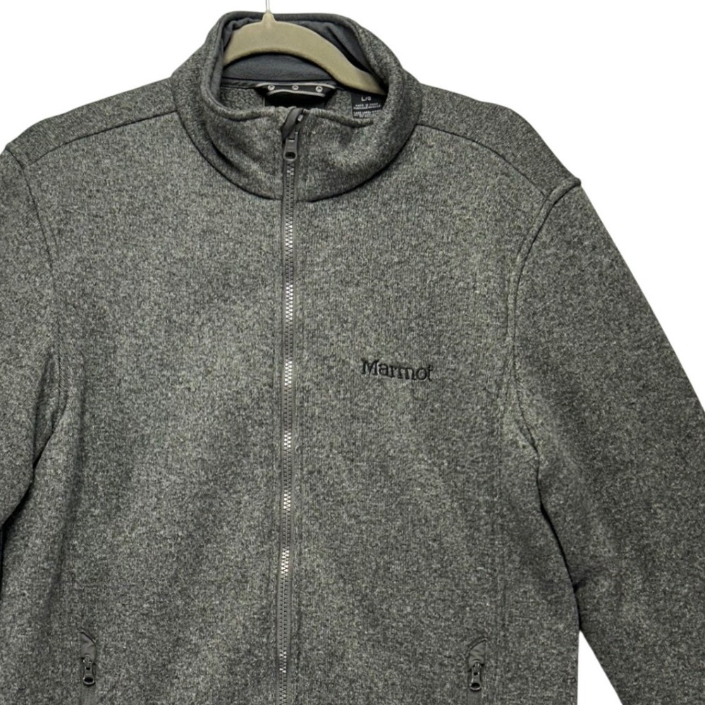 Marmot Fleece Jacket Drop‎ Line Mens Large Grey Gorpcore Outdoor Hiking Classic
